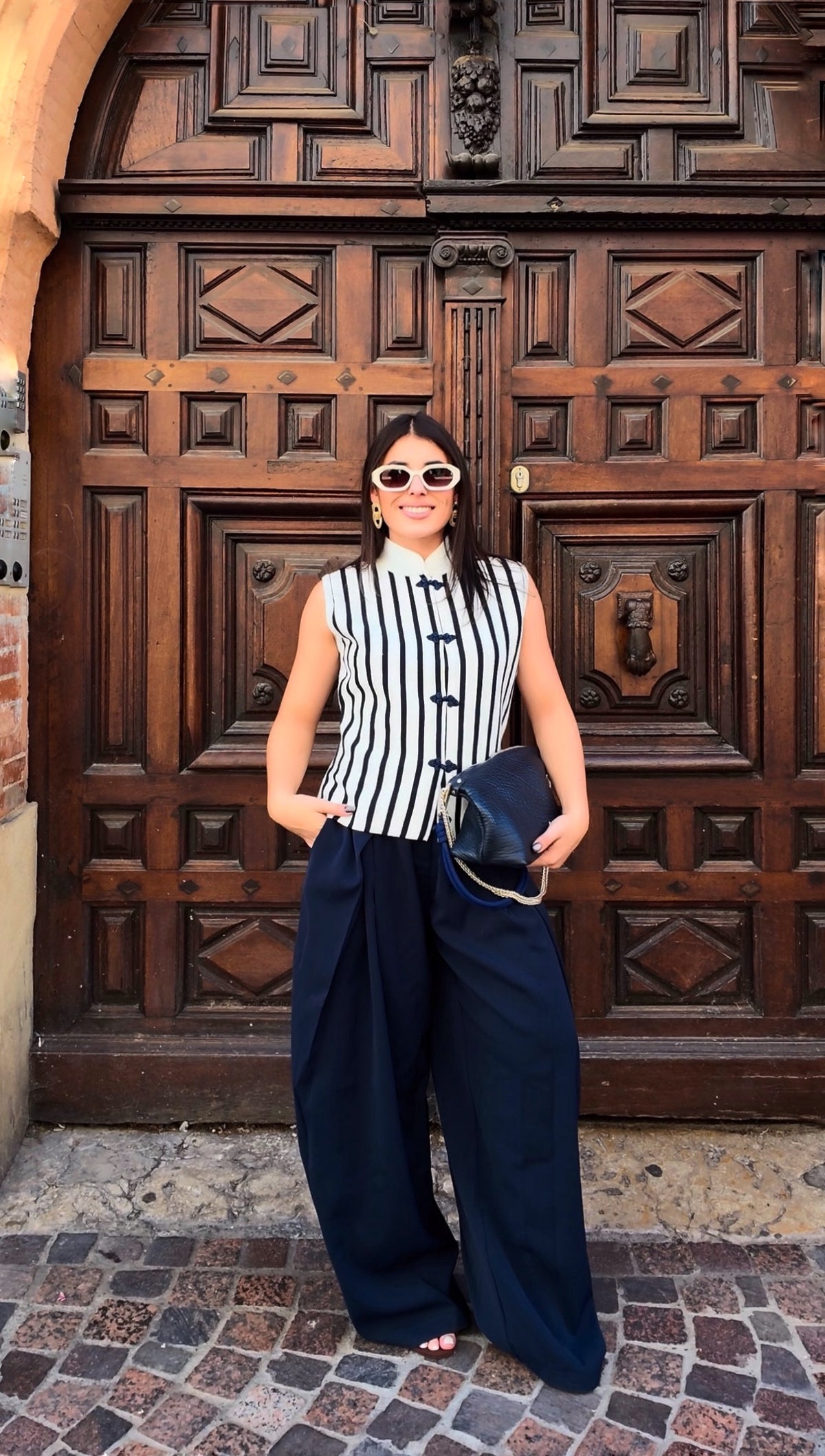 Pantalon fluide taille haute