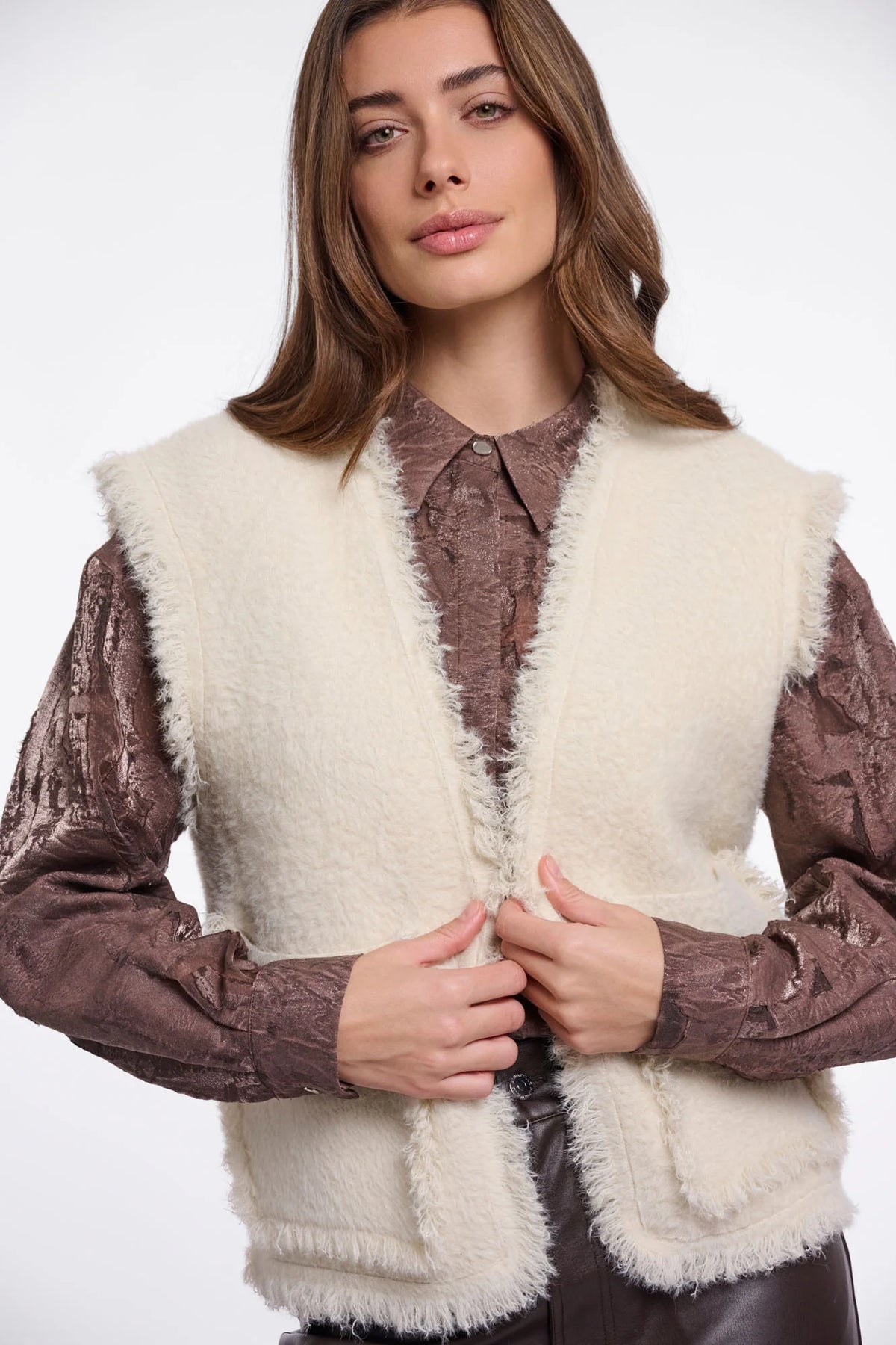 Gilet sans manches franges VITA - RINOPELLE